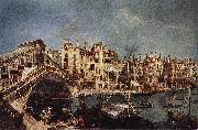 MARIESCHI, Michele The Rialto Bridge from the Riva del Vin sg oil painting on canvas